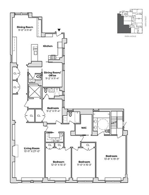 01 Floorplan Upper East Side renovated apartment